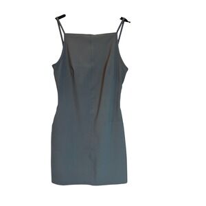 Plein Sud Grey Mini Dress Spaghetti Strap Square Neck Made in France Size 42 10